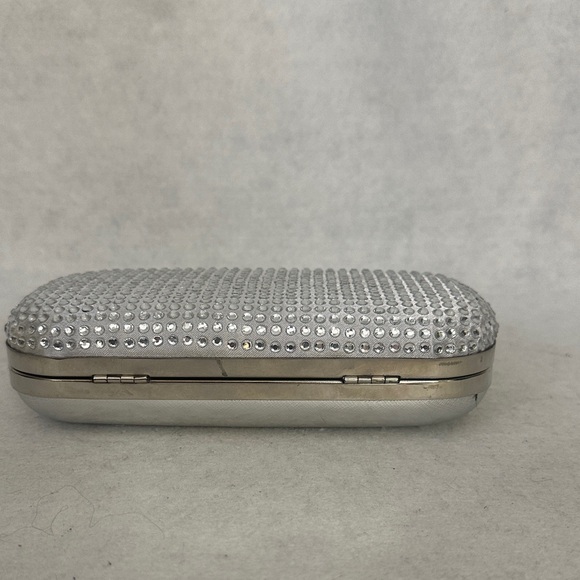 Glamorous Silver Studded Clutch with Skull Accent - Picture 4 of 4